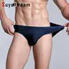 Men Silk panties 100% Natural silk Briefs Mid-rise underwear Mens Healthy lingerie Solid Navy black silver 2022 ► Photo 1/5