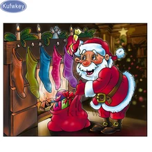 Санта-Клауса алмазов картина Фото Пользовательские сделать свой собственный алмаз вышивка, наборы для вышивки крестом, Алмазная мозаика наклейки декор