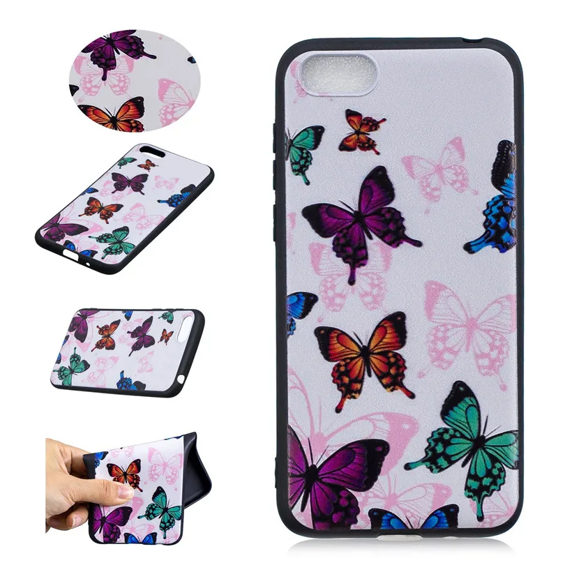 Чехол HEMASOLY Relif для Huawei Y5 Y6 Y9 2017 2018 мягкий чехол силиконовый задней панели телефона