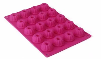

Mini Pan 20 Cavity Silicone Savarin Shape Tableware Pudding Mould And Chocolate Tools Chiffon Cake Mold Germany Brand Bakeware