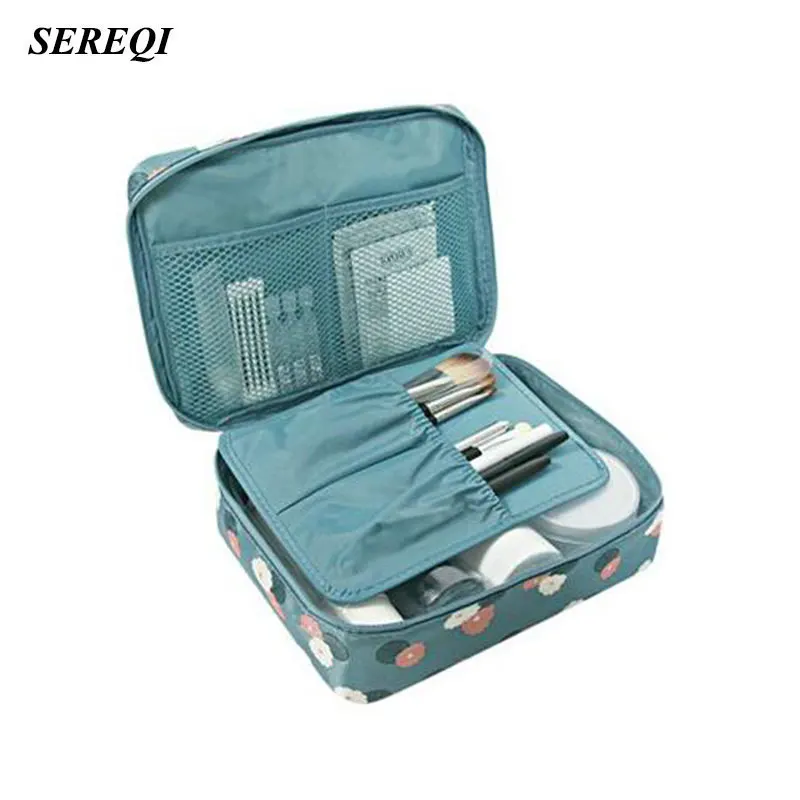 

SEREQI Travel Waterproof Toiletry Towel Storage Bag Women Makeup Organizer Case Cosmetic Storage Container Toiletry kits