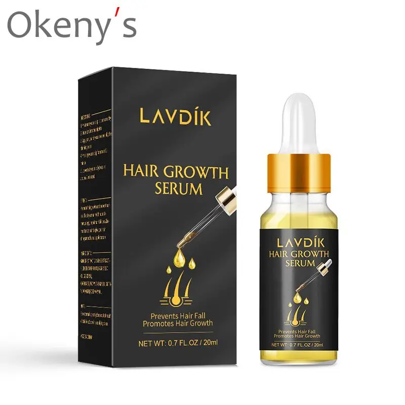 

LAVDIK Anti Loss Hair Serum Essential Oil Liquid Ginger Fast Hair Growth Damaged Preventing Hair Repair Growing Women Men 20ml
