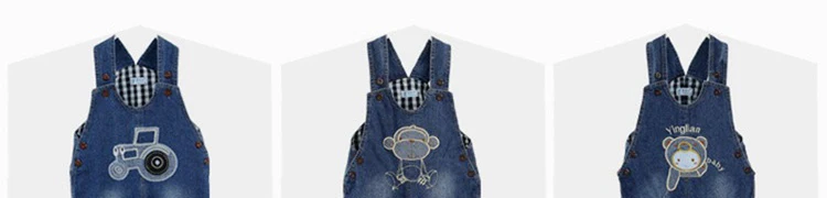 Infant Rompers baby pants denim overalls children spring braces Kids bebe pants boys girls trousers for toddler longs jeans (1)