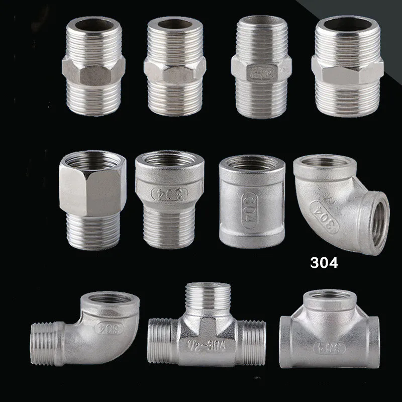 

304 Stainless steel 1/2"DN15 20mm Tee Junction Joint Pipe Fitting Connector Plumbing Pipe Fittings T-Cock Water pipe fittings