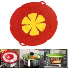 2016 Newest Arrival Kitchen Gadgets Silicone Lid Spill Stopper / Pot Cover 28cm Diameter Cooking Pot Lids Utensil Free Shipping