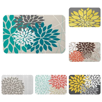 

Nordic Floral Geometric Pop Art Flower Mat Bath Carpet Decorative Anti-Slip Mats Room Car Floor Bar Rugs Door Home Decor Gift