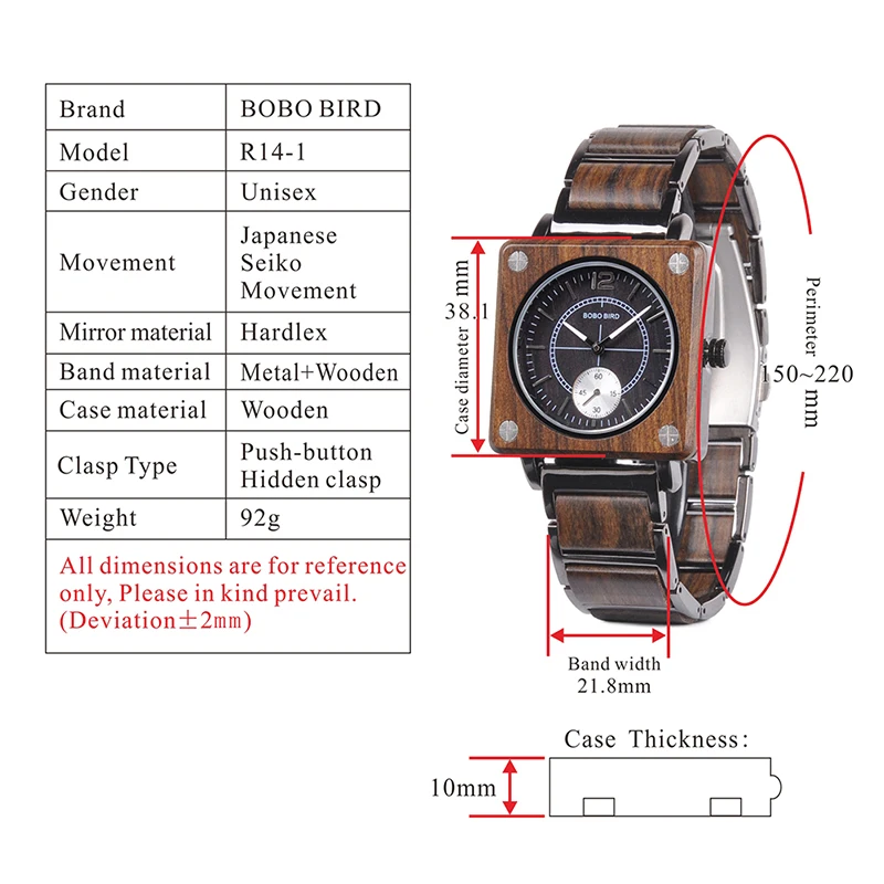 Бобо птица Топ Роскошные Деревянные часы для мужчин кварцевые наручные часы дизайн лучший подарок relogio masculino в подарочной коробке L-R14