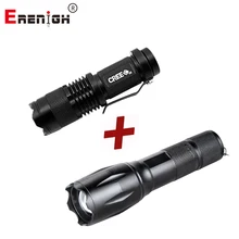 Светодиодный мини-фонарик с регулируемым фокусом CREE Q5 2000 люмен+ перезаряжаемый фонарик XML T6 4000 люмен 18650 батарея 5 режимов