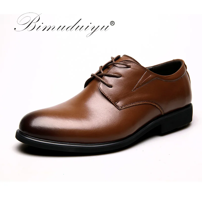 BIMUDUIYU 100% Genuine Leather Mens Dress Shoes Big Size 38-47 Oxford Shoes,Brand Men Wedding Shoes,Lace-Up Business Men Shoes BIMUDUIYU 100% Genuine Leather Mens Dress Shoes Big Size 38-47 Oxford Shoes,Brand Men Wedding Shoes,Lace-Up Business Men Shoes