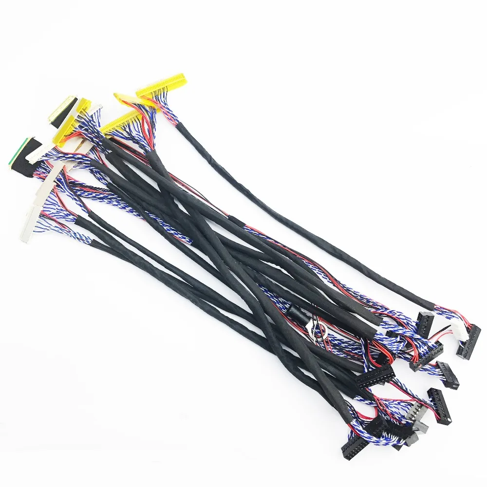 7-27 дюймов Универсальный LVDS кабель комплект 14 шт./лот для ЖК-экран LED