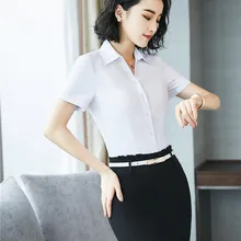 Модные женские костюмы с юбкой из 2 предметов и костюмы с блузкой, белые топы и женская офисная блузка, форменные стильные деловые костюмы