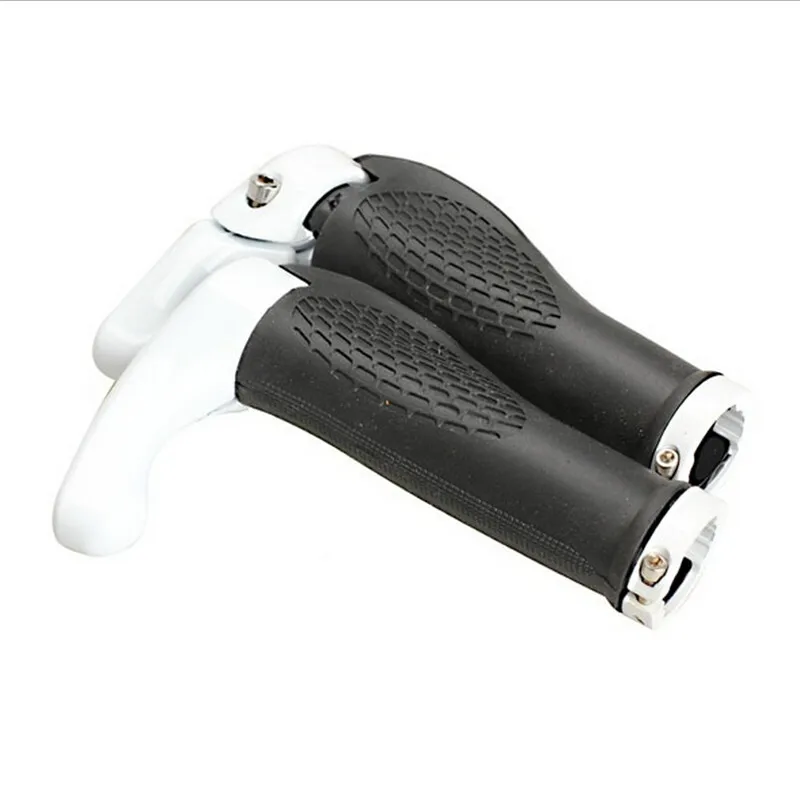 Rubber Bicycle Handlebar Grips Steering Wheels Pair Body Cover Bilateral Locks