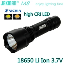 JAXMAN M8 маленький C8 высокий CRI версия Nichia 219CT 18650 светодиодный фонарик высокой цветопередачи индекс