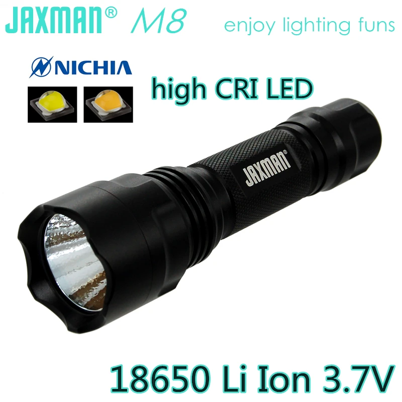 

JAXMAN M8 small C8 high CRI version Nichia 219CT 18650 LED flashlight torch High color rendering index