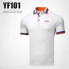 PGM Весна-осень Гольф одежда мужская футболка с короткими рукавами Мужская одежда дышащая быстросохнущая кнопка воротник Гольф рубашки