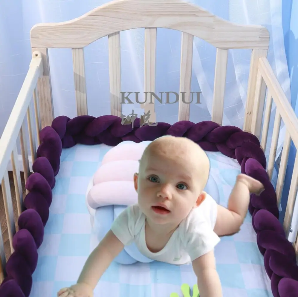 2 м узел Детская кровать бампер для новорожденного завязанная коса Подушка Детская кроватка бампер протектор комнаты кроватка Декор - Цвет: d