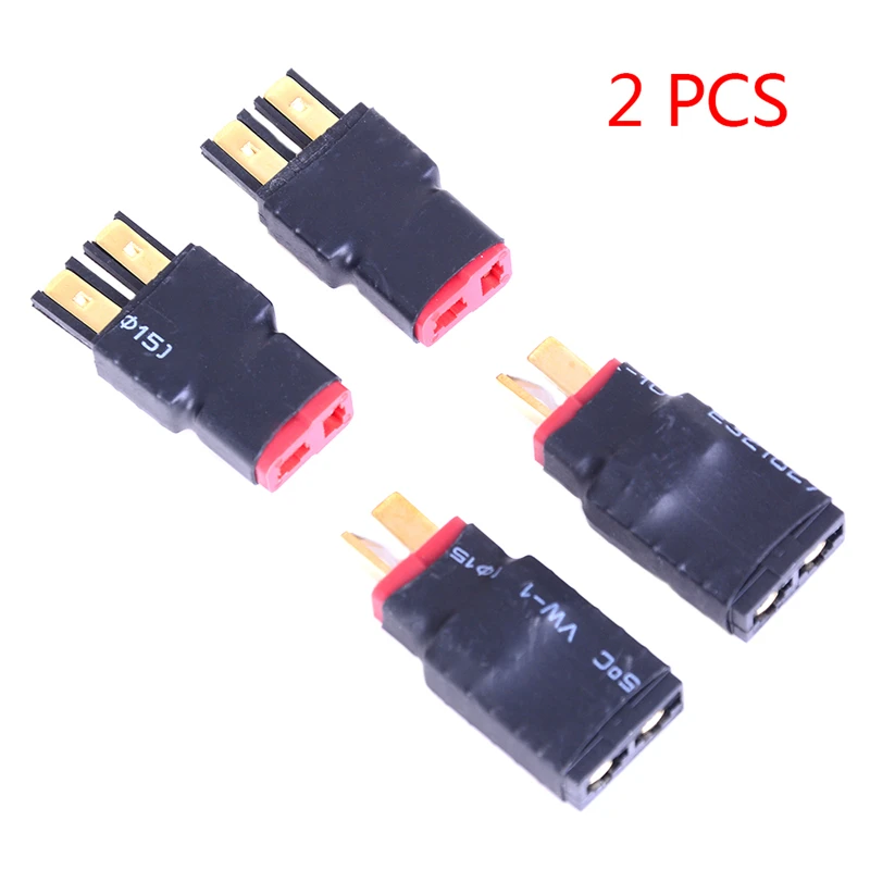 

2 Pcs Wireless Female For Traxxas To T-Plug Deans Style Connector Battery Adapter