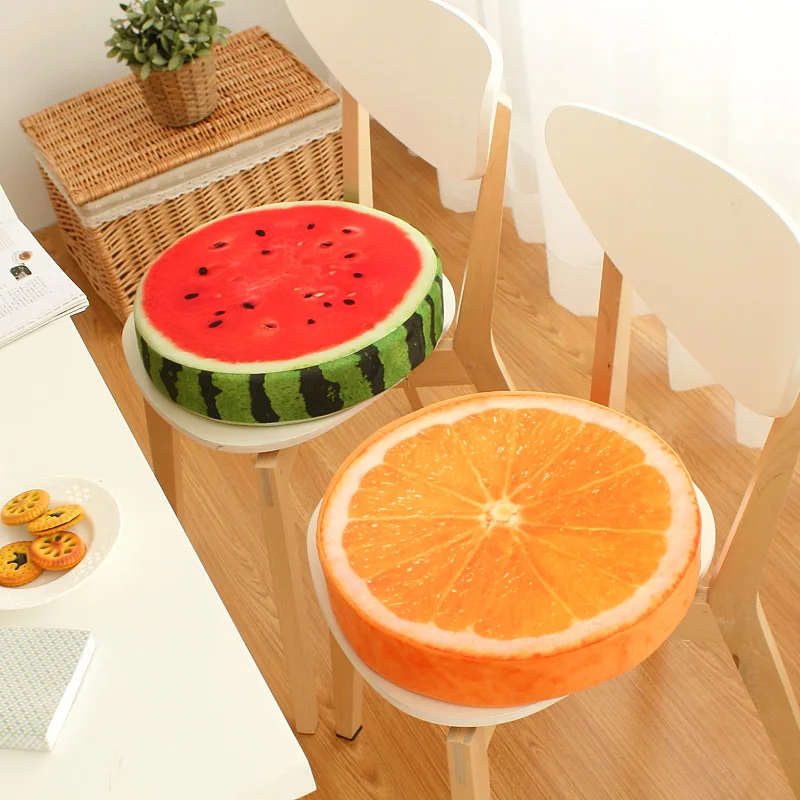 الإبداعية 3D الفاكهة PP القطن الوسائد مكتب كرسي سائد أريكة البطانيات الوسائد المنزل الوسائد الديكور almofadas هدايا 40x40 سنتيمتر