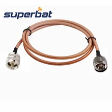 Superbat N Штекер прямой к UHF мужской прямой соединители адаптер косичка кабель RG400 100 см кабель в сборе
