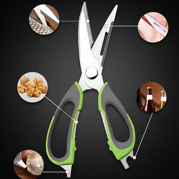 Kitchen Scissors Knife For Fish Chicken Bone Vegetables Household Stainless Steel Multi function Cutter Shears Cooking Tools mainpoint poultry fish chicken bone duck scissors stainless steel multifunctional kitchen gadget shears cutter cook hand tools