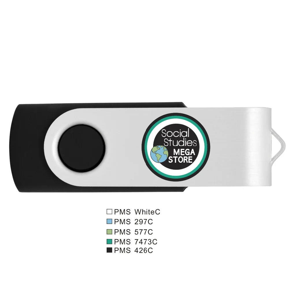 J boxing 50PCS 128MB USB Flash Printed Engraved Custom Logo Metal Swivel Personalize font b Name