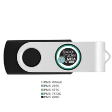 J-Boxeo 50 piezas 128 MB Flash USB impreso personalizado Logotipo de Metal personalizar Nombre de memoria Flash para Tablet
