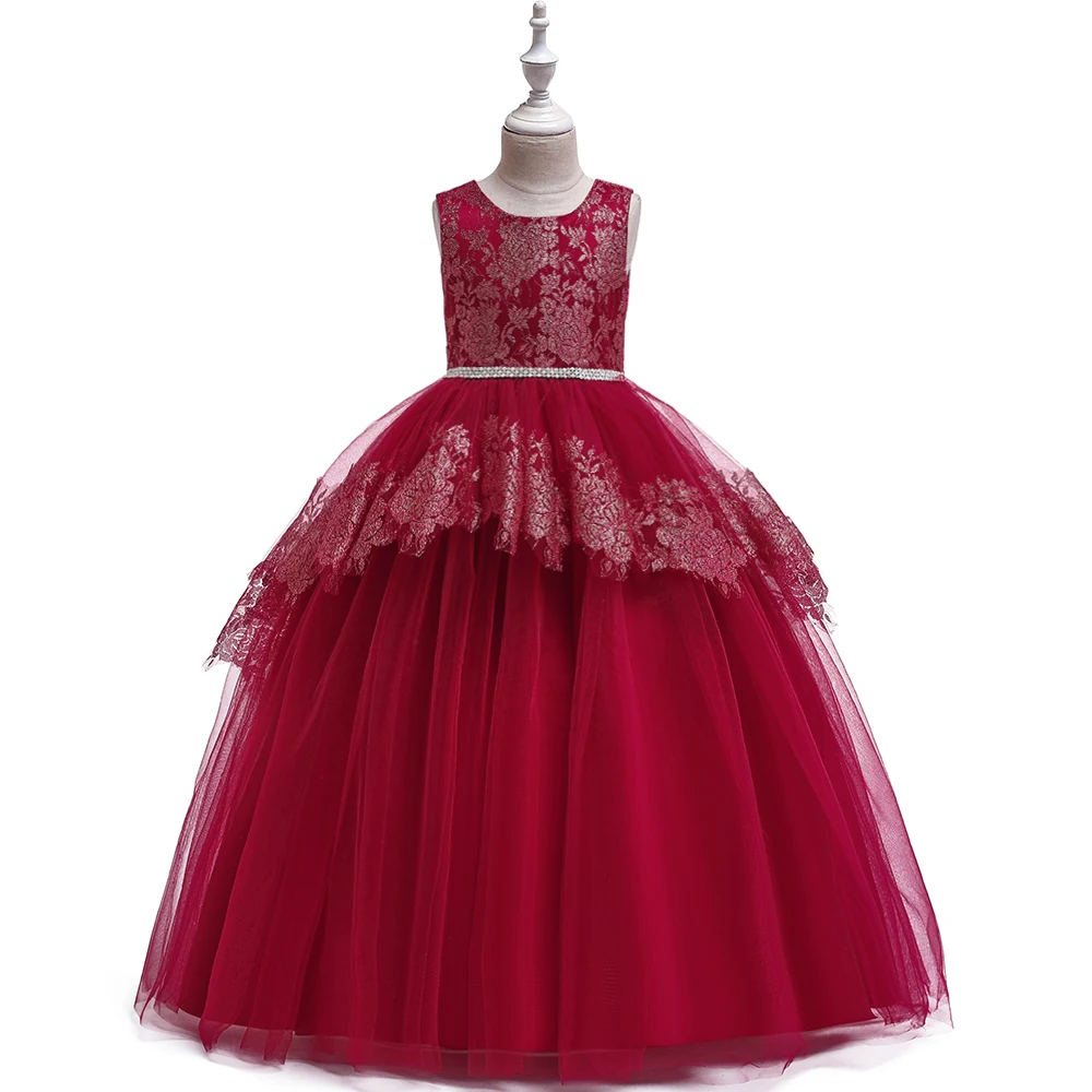 Girls Dress Long Ball Gown Evening Dress Kids Dresses Girls Children Prom Princess Party Wedding Dress for Girls, Sizes 8, 12, 14 Years image 4
