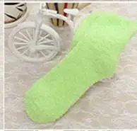 3 пара/лот Anyongzu носок натуральный цвет женские полукоралловые бархатные носки сохраняющие тепло носки-Тапочки 23 см-25 см - Цвет: 9