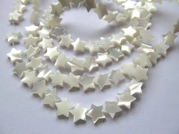 

wholesale Shell Jewelry 5strands 8 10 12mm MOP white shell bead star jewelry beads