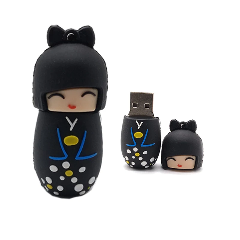 Флеш накопитель мультяшный для девочек флеш usb 128 ГБ 64 32 16 8 4G милая Неваляшка