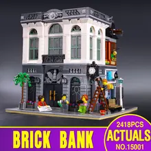 LEPIN 15001 2413Pcs Creator Brick Bank Model Building Kids Minifigure Blocks Bricks Toy Compatible With 10251 Gift