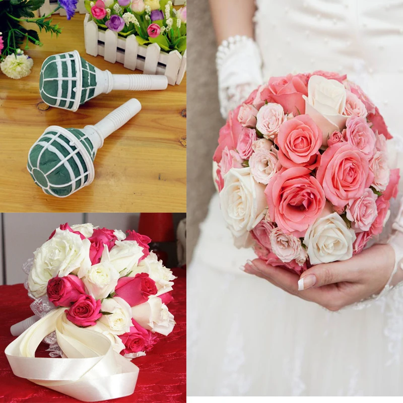 Свадебный держатель для букетов, искусственные цветы на ручке, Свадебные Декоративные искусственные цветы, украшение для дома, пион