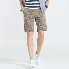 Летние Новые повседневные х/б мужские шорты с Sim принтом 4 цвета длиной до колен 28-36