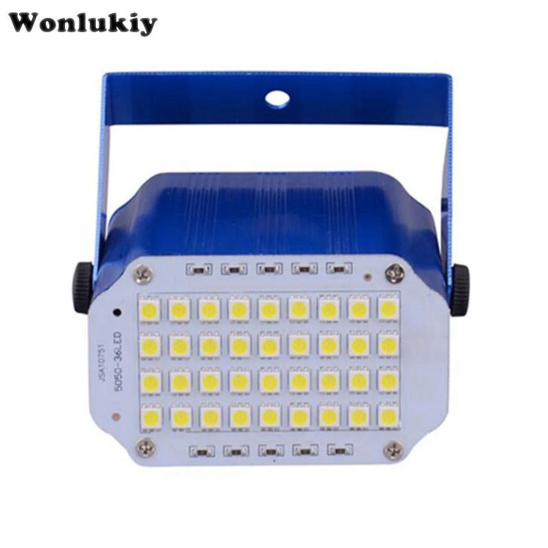 Wonlukiy AC90-260V 36 светодиодный белый/RGB светодиодный сценический свет освещение для дискотеки вспышка света для семьи вечерние KTV ЕС/США штекер