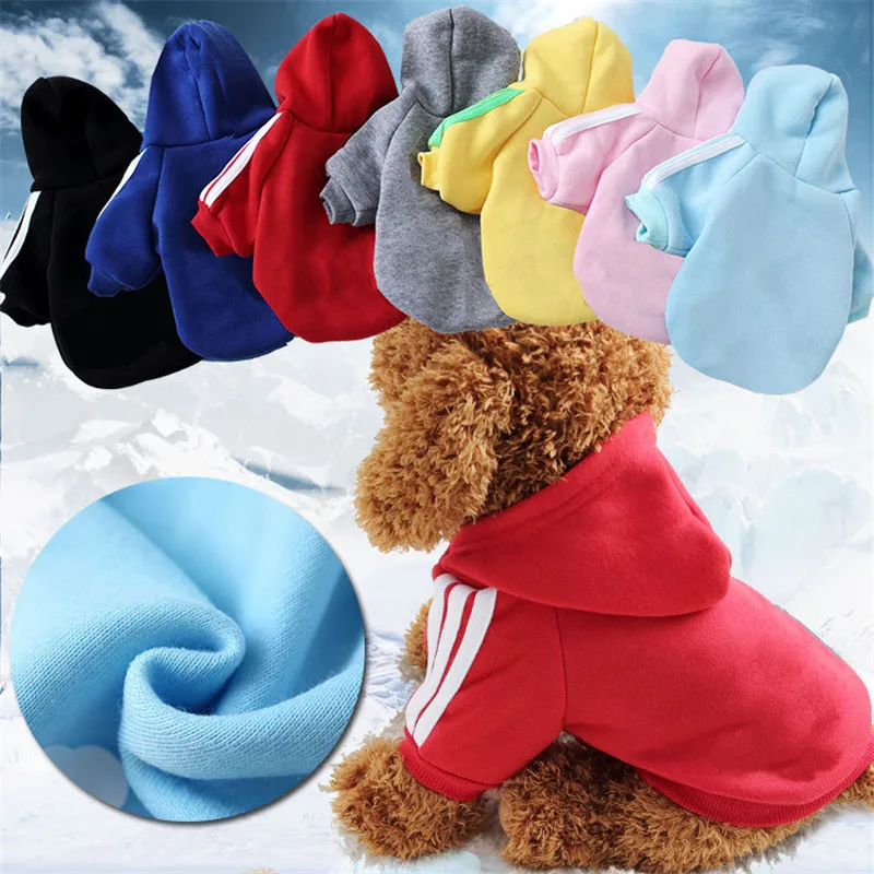 

Pets Dogs Cats Sports Cotton Soft Sweatshirt Walking Lead Solid Color Breathable Hooded Sweatshirt For Dogs Puppy Outdoor Hoodie