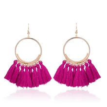 2018 Fashion Bohemian Ethnic Fringed Tassel font b Earrings b font for font b Women b