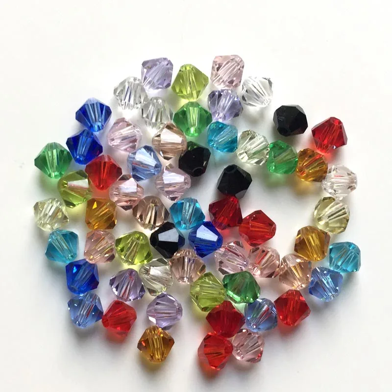 

Free shipping 100pcs 4mm 5301 Bicone Austria Crystal Beads Loose Spacer Bead for DIY Jewelry Making