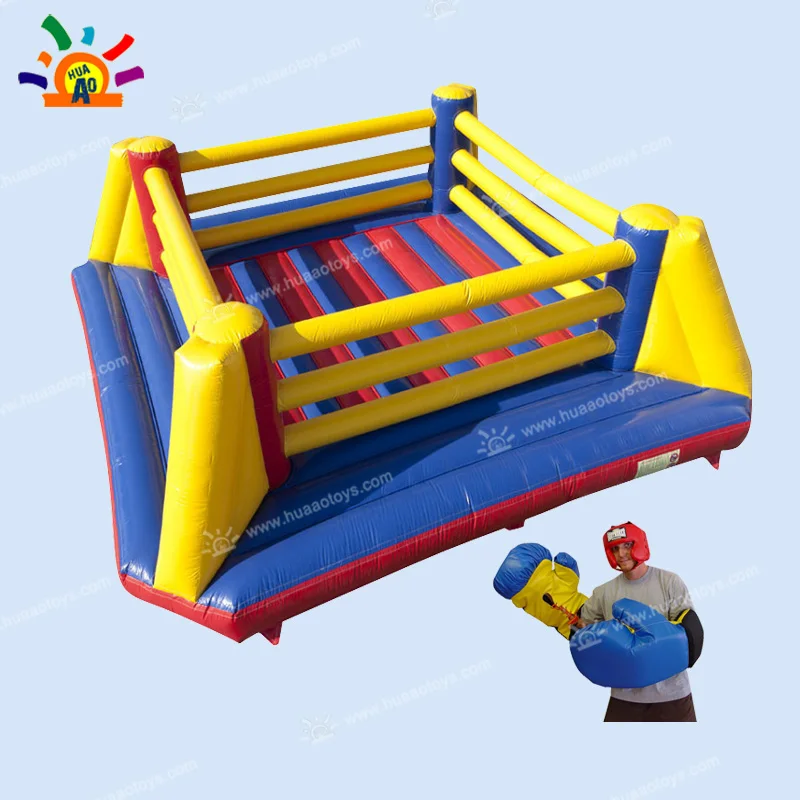 

Free Shipping Inflatable Boxing Ring for Adults and Kids with 2 paris of big gloves and CE blower Bag and repair kit