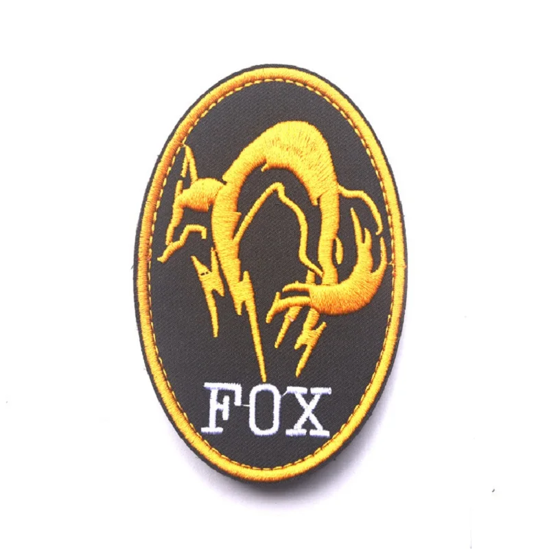 FOX HOUND embroidered patch for clothing Special ghost black Metal gear solid Borderless MGS patch backpack military jack patch - Цвет: 10