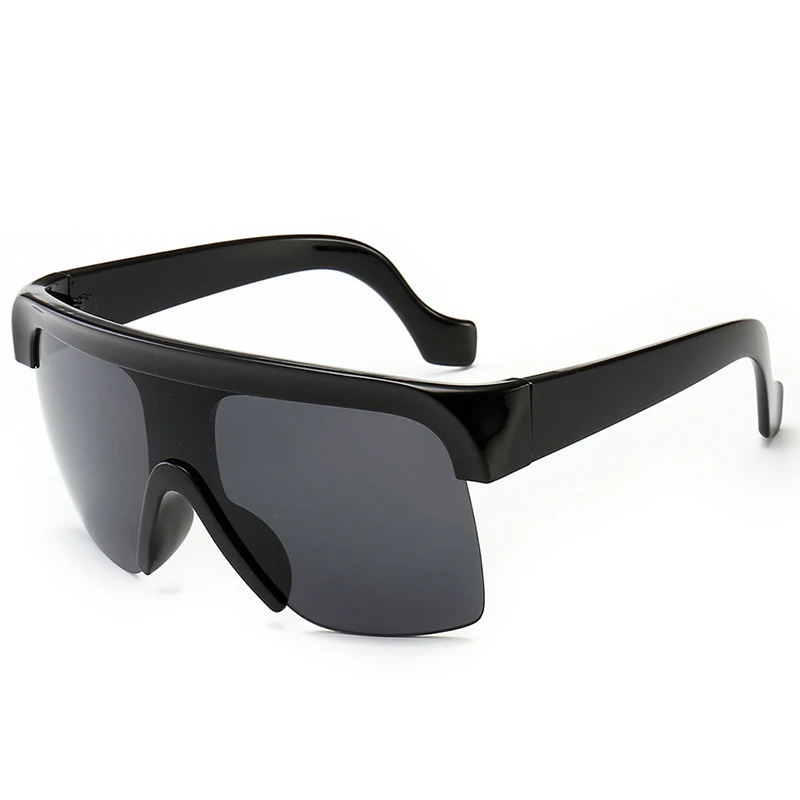 Трендовые негабаритные солнцезащитные очки для женщин новые мужские панк очки цельные ветрозащитные очки зеркальные стимпанк Солнцезащитные очки UV400 - Цвет линз: 1