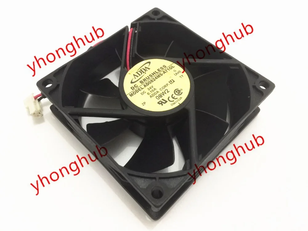 ADDA AD0824MS A71GL Сервер охлаждающий вентилятор DC 24V 0.16A 80x80x25 мм 2 провод|fan dc|square fandc 24v fan |