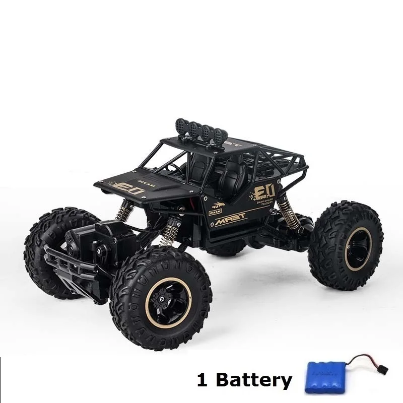 Радиоуправляемый автомобиль 1/12 4WD Rock Crawlers 4x4, вождение автомобиля, Двойные двигатели, привод Bigfoot, автомобиль с дистанционным управлением, модель автомобиля, внедорожник, игрушка в подарок - Цвет: 28cm 1 Battery Black