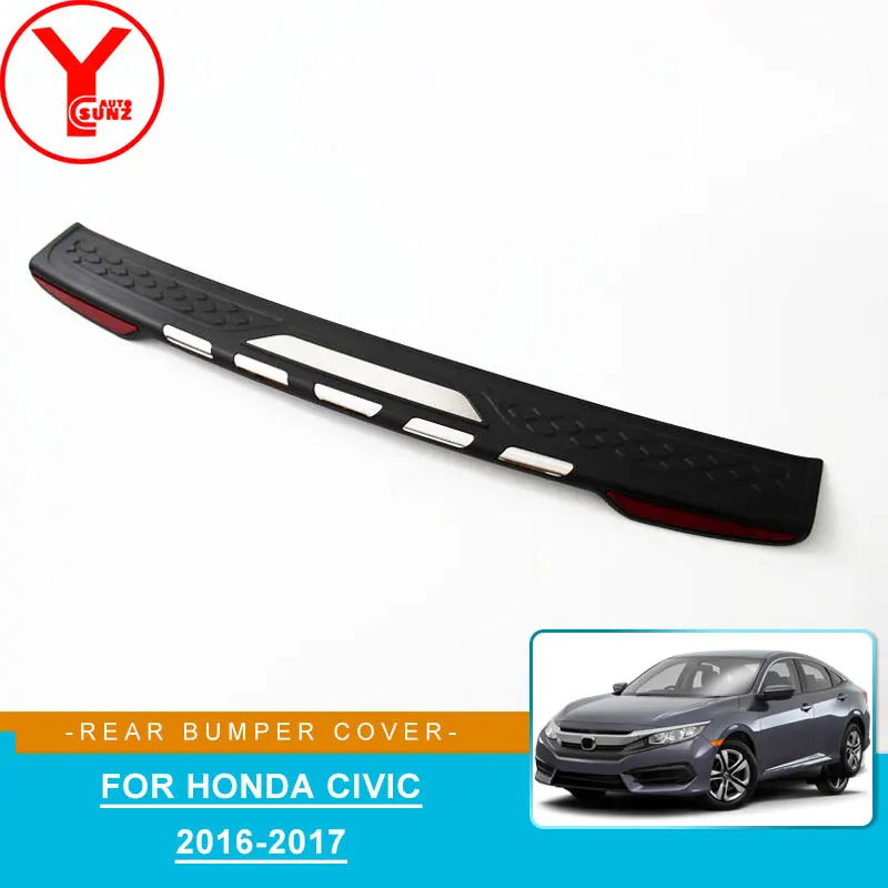 ABS протектор заднего бампера для honda civic 10th gen 2016 2017 запчасти авто аксессуары 2018 2019