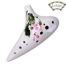 TNG цветная живопись окарина 12 отверстий Alto C сопрано C Музыкальные инструменты окарина доломитовая Керамика ручной работы Freehand эскиз TNG