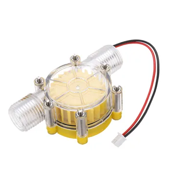 

Yellow Translucent 12V/10W DC Water Flow Pump Generator Hydroelectric Micro Hydro Generator Tap Water Flow Hydraulic