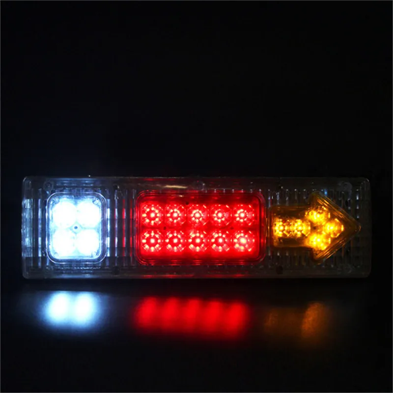 

Universal 2PCs/Pair Car Truck Rear Tail Lights 19 LED Waterproof 12V Super Bright Indicator Signal Reverse Brake Stop Lamps