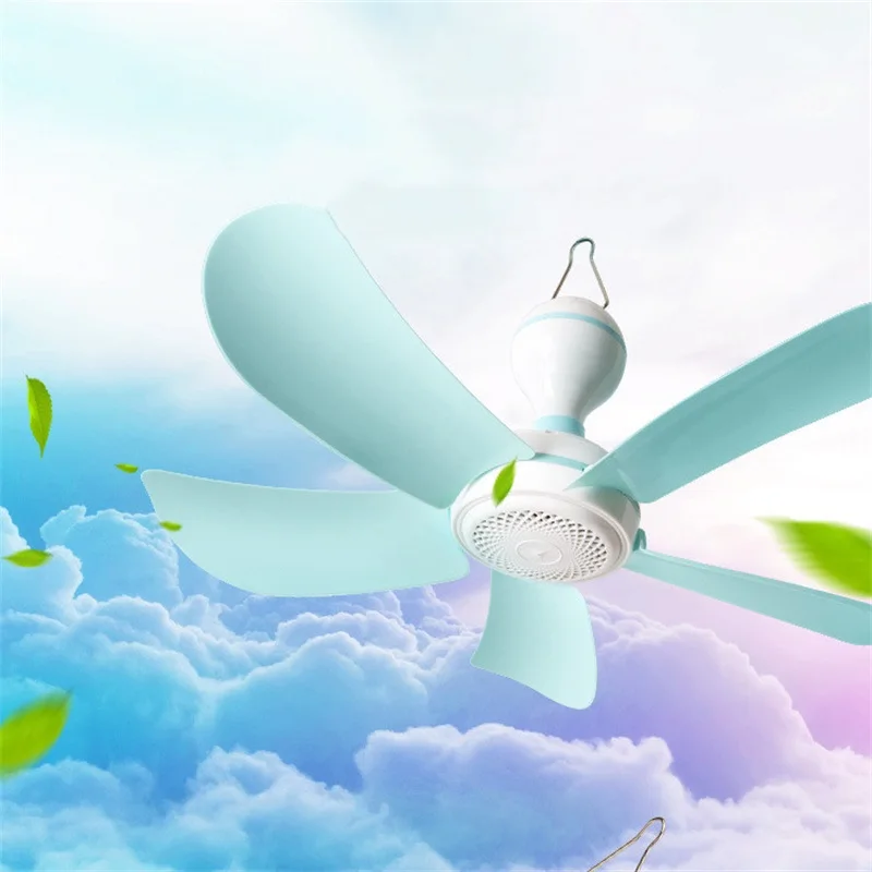 

ITAS22003 Summer Small Electric Fan Ceiling Fan Five Vane Convenient Practical Slient Student Dormitory household Free Shipping