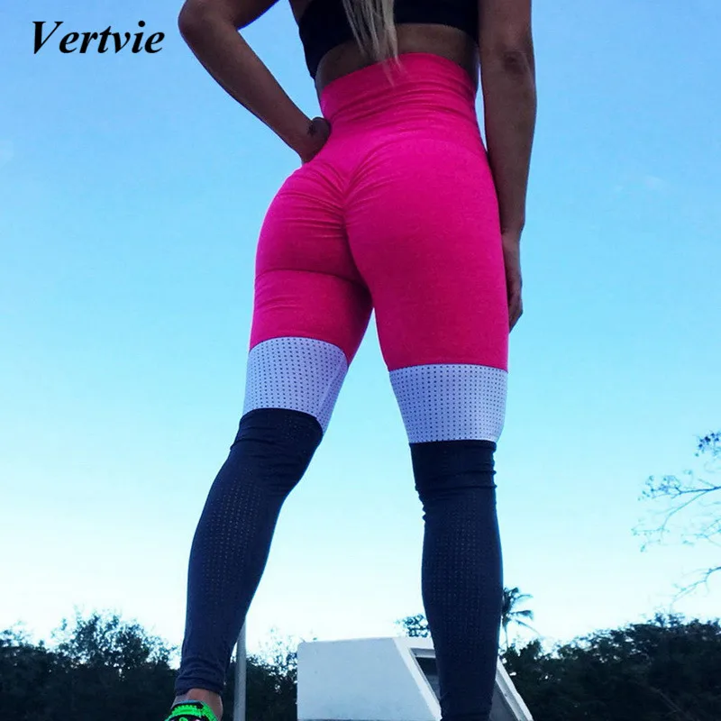 2018 Sexy Rose Red Yoga Shorts Women Push Up Sport Leggings High Waist