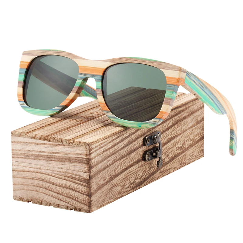 BARCUR Gradient Sunglasses Women's Men's Bamboo Polarized