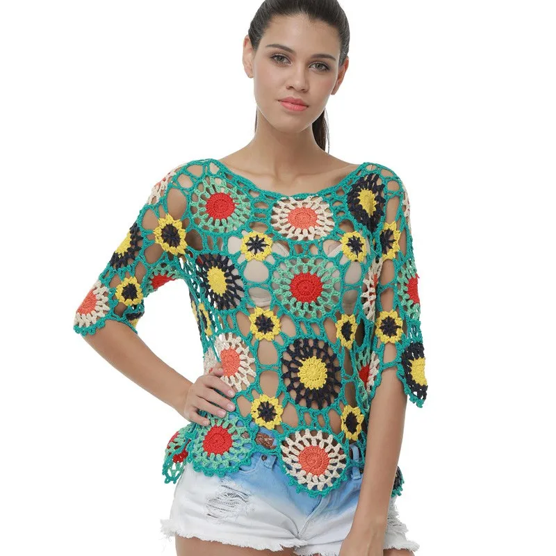 

2018 Fashion Short Sleeve Women Blouse Shirts Summer Sexy Hollow Out Women Clothing Plus Size Women Tops